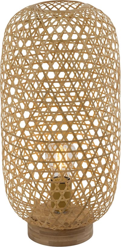 Globo - tafellamp - Mirena - naturel - bamboe - Ø 22cm - E27 - 15367T1
