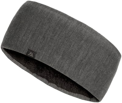DANISH ENDURANCE Merino wol Hoofdband - met Thermische Fleece Voering - Warme Functionele Bandana Unisex - Donkergrijs - Maat S/M