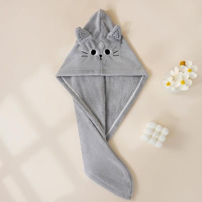 Bonnet de cheveux secs brodé, Bonnet de douche absorbant l'eau pour la tête, Outil de séchage et de soin rapide des cheveux pour femmes.