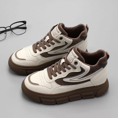 Hoge Sneakers Dames Winter Nieuwe Stijl Student Alles-match Dikke zool Plus Fluweel Casual Sport Katoenen Schoenen 40