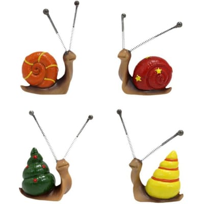 Mini Kleurrijke Slak Decoratie Kleine Schattige Slak Beeldje Ornament Miniatuur Dieren Beeldjes voor brown