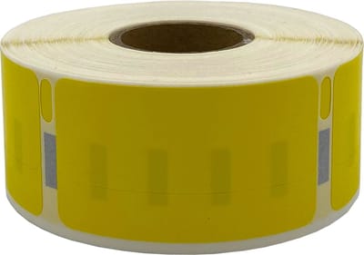 DULA Dymo Compatible labels - Geel - 11355 - S0722550 - Multifunctionele etiketten - 1 rol - 19 x 51 mm - 500 labels per rol