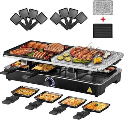 SCH® Gourmetstel 8 personen - Gourmetstellen - Gourmet - Zwart - ‎45cm x 35cm x 15cm