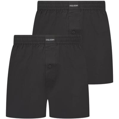 Lyle & Scott Boxershorts voor heren (Set van 2) (Zwart)
