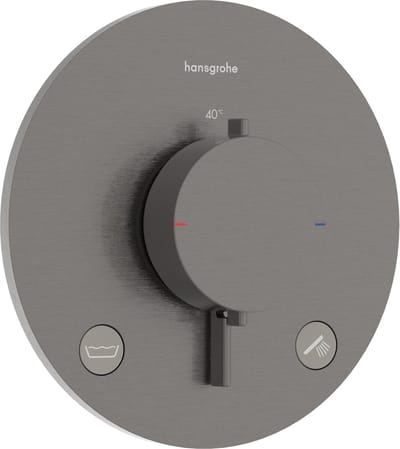 hansgrohe Ecostat Comfort S - Inbouwthermostaat - 2 functies - Douche thermostaat - Zekerheidscombinatie EN1717 - Brushed Black Chrome