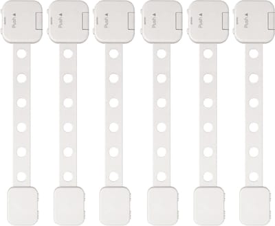 Nuvance Kinderslot Kastjes - 6 Stuks - Kinderbeveiliging voor Kasten - Kastbeveiliging voor Kinderen - Babyproof - Wit