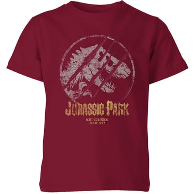 Jurassic Park Lost Control Kids' T-Shirt - Burgundy - 98/104 (3-4 jaar)