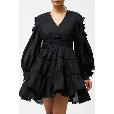 French Connection Aubrey 3d Lace Trim Mini Dress Black Size: 8 | Mini Dresses Outlet | Dames | Zwart
