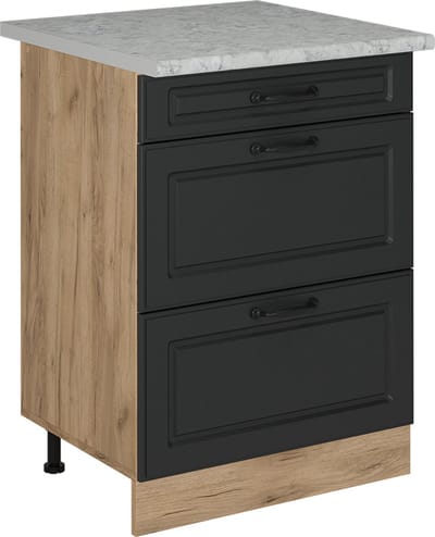 Vicco R-Line Keukenonderkast – 60 cm WB Marmer Antraciet landhuis