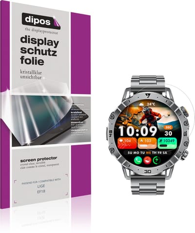 dipos – 6x Beschermfolie geschikt voor LIGE EF18 | Krasbestendige & heldere Screenprotector Ultra-Thin
