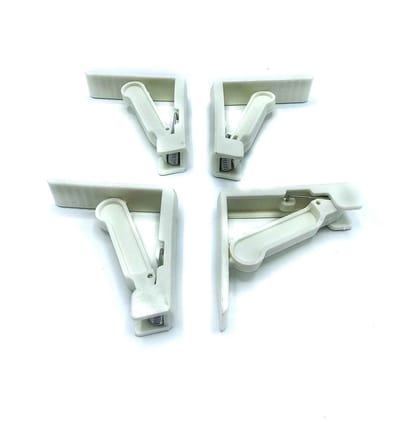 Gadgetpoint - Tafelklem - Tafelkleedhouder - Klemmen - 4 stuks - Wit