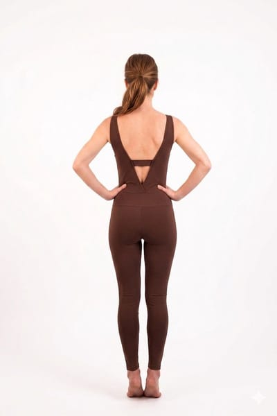 Yoga Jumpsuit Dames – Fitness Jumpsuit One Piece – Sportpak met Open Rug & Uitneembare Pads – Shaping Sport Outfit – Zwart-S