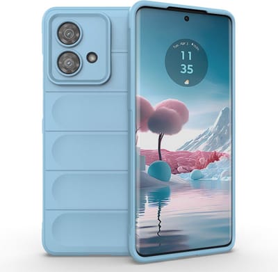 Coverup Hoesje - Geschikt voor Motorola Edge 40 Neo Hoesje - Coverup Hands-On Rugged Back Cover - Lichtblauw