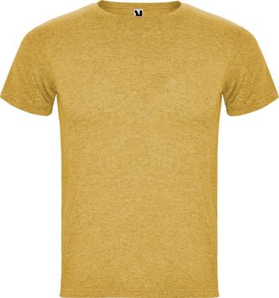 2 Pack T-shirts unisex met korte mouwen 'Fox' melangeweefsel / melee 160 gram Mosterd - S