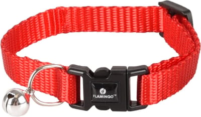 Flamingo Ziggi - Halsband Katten - Kittenhalsband Ziggi Rood 15-22cm 10mm - 1st - 128892 - 1st