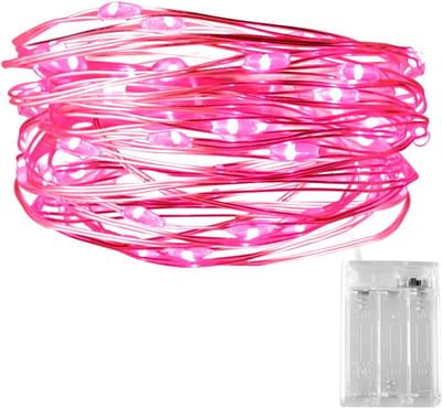 Roze LED Batterij Fairy Lights voor Slaapkamer en Decoratie - 3M 30 LED