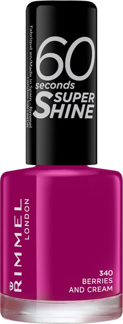 Rimmel Nagellak 60 Seconds SuperShine 340 Berries And Cream - 3 x 8 ml - Voordeelverpakking