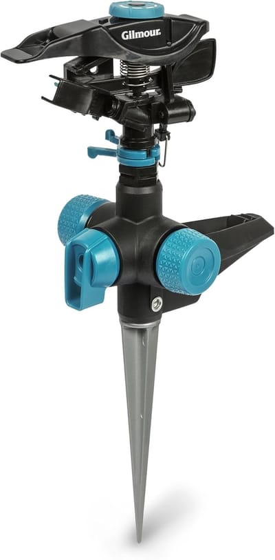 Circulaire Sproeier - Verstelbare Tuinsproeier - Gazon Water Geven - Grote Dekking - 5800 Vierkante Voet - Zwart Aqua