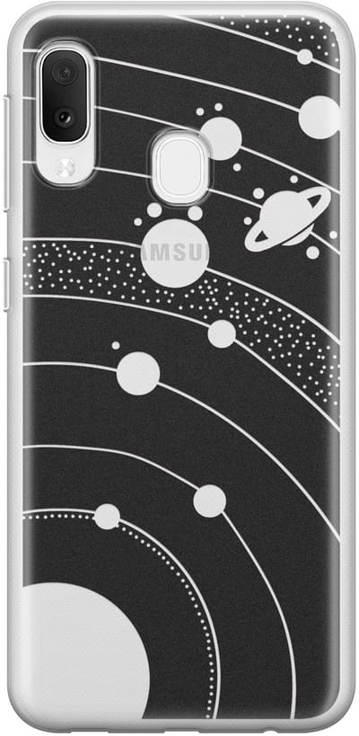 Hoesje geschikt voor Samsung Galaxy A20e - Universe space - Soft Case - TPU - Print - Transparant - Mooie Telefoonhoesjes