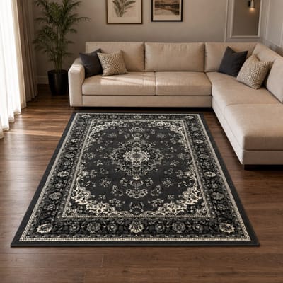 Muratap Nain klassiek vintage oosters vloerkleed medaillon 140x200 cm