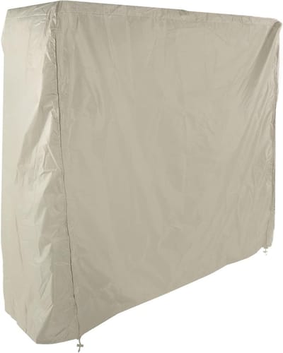 Tafeltennistafelhoes - Beschermhoes Tafeltennis - Buiten Beschermen - Zilver Gecoat - 155 x 75 cm - Beige