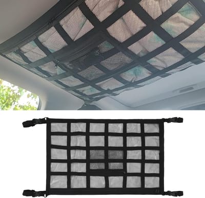 Cosensi - Autolading Net - Dubbel Laag - Ruimtebesparend - 90 x 65 cm - Universeel - Ideaal voor lange roadtrips - Geschikt voor SUV en Van