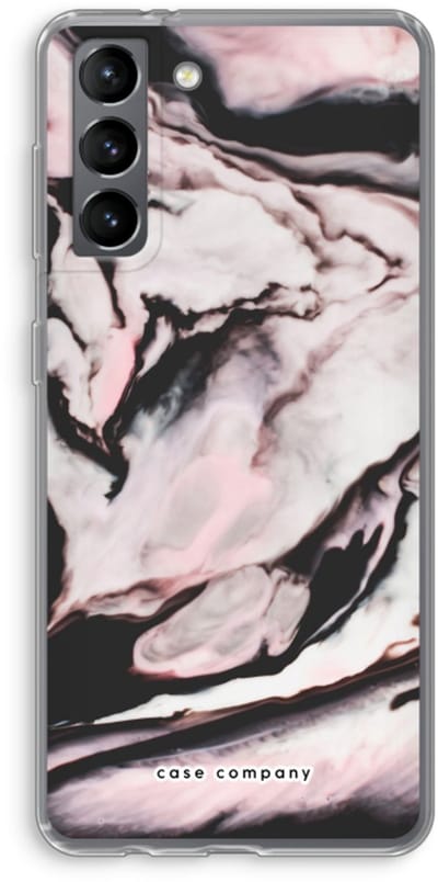 Case Company® - Hoesje geschikt voor Samsung Galaxy S21 hoesje - Roze stroom - Soft Cover Telefoonhoesje - Bescherming aan alle Kanten en Schermrand