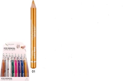 Easy Paris Cosmetics - Jumbo Oogschaduw en Oogpotlood met puntenslijper - Geel Goud - Nummer 01 - 1 stuks