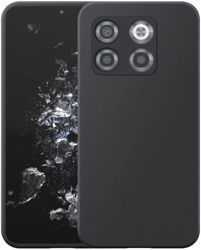 Geschikt voor OnePlus 10T Telefoonhoesje Zwart Flexibel Siliconen TPU hoesje - Flexible Back Cover Case Siliconen TPU - Zwart - Smartphonica geschikt voor OnePlus 10T