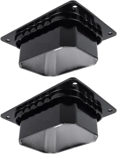 Regengoot Uitlaten - Dakgoot Connectoren - Waterafvoer Optimaliseren - Vergroot Drainage Ontwerp - 2 Stuks 5.2x7.2cm - Zwart