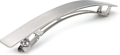 Grote zilverkleurige haarspeld french barette metaal 10 cm