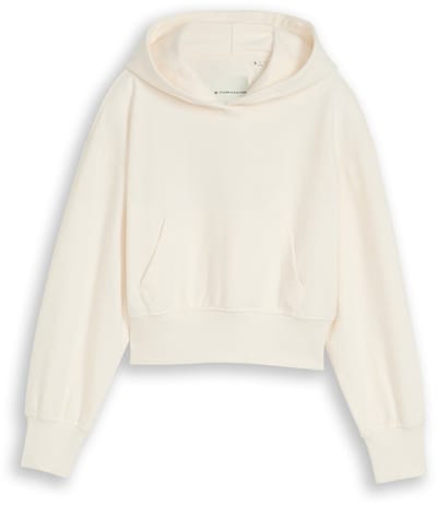 Tom Tailor - Oversized hoodie-sweatshirt met borduursel - Maat 152 - Gardenia White