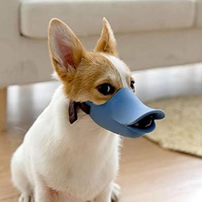 Honden muilkorf - Eendenbek mondkapje - Gedrag controleren - Zacht siliconen materiaal - Maat XL - Blauw