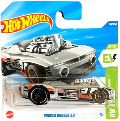 HOT WHEELS RODGER DODGER 2.0 CHROME SILBER 1:64 48/250 HW EV 9/10 SHORT CARD 2025