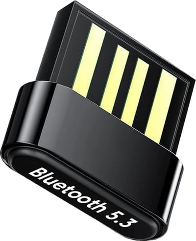 DrPhone BlueLink B1 - USB Bluetooth BT 5.3 Adapter – Bluetooth Dongle - Voor Pc/Laptop/Draadloze Muis/Koptelefoon/Luidspreker - Zwart