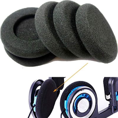 Dailygoody - Oortelefoon Sponge Foam Pad - Zacht Schuim - 50 mm Oorkussens - Zwart - Compatibel met diverse modellen - Ideaal voor lange luistersessies