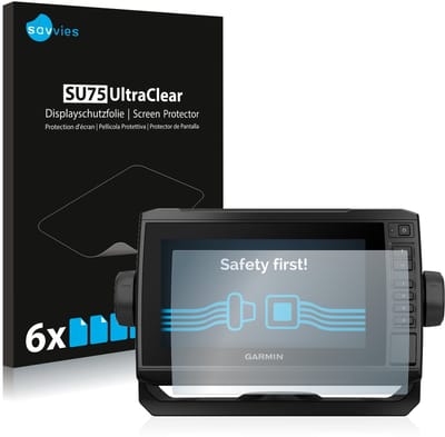Savvies - Screenprotector voor Garmin ECHOMAP UHD 72cv - Folie Beschermfolie transparant 6 Stuks