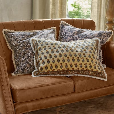 LOBERON Kussenhoes set van 3 Zandora bont