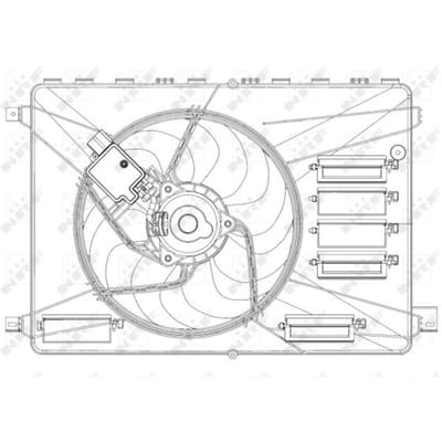 Koelventilatorwiel, motorkoeling NRF 47626