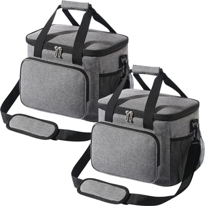 TamTrade Lunchtas - Picknicktas - Geïsoleerde Koeltas - Volledig lekvrij - Duurzaam en slijtvast materiaal - 15 Liter - 2 Stuks