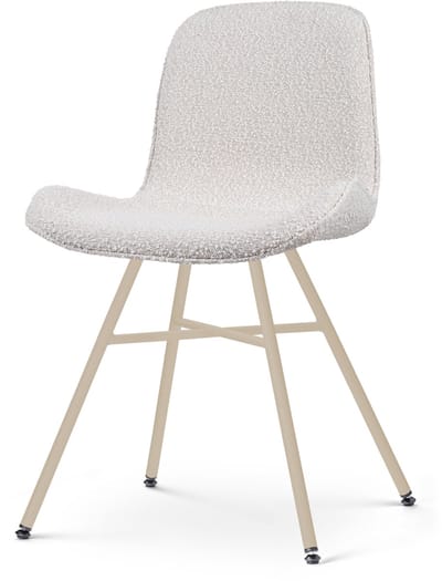 Nolon Noa-Fé Eetkamerstoel Bouclé Beige - Beige Onderstel - Comfortabel - Stoffen - Scandinavisch