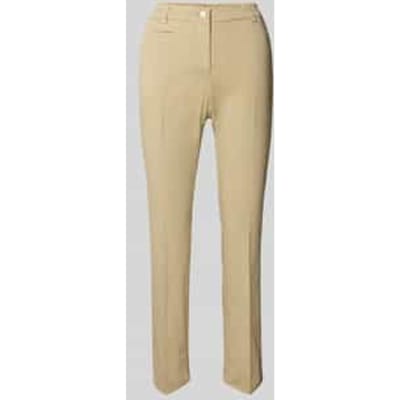 Skinny fit stoffen broek met persplooien, model 'STELLA'