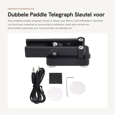 Dailygoods- Telegraph Sleutel Dubbele Paddle - CW Keyer - Morse Code - ABS-materiaal - Eenvoudige installatie - Stevige constructie - Superieure magnetische basis - Morse Key
