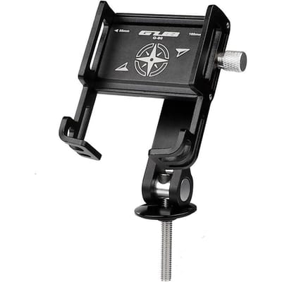 Fietstelefoonhouder Aluminiumlegering Telefoonhouder 360 Graden Rotatie Fietsaccessoires voor Uw Fietstocht G-90 zwart