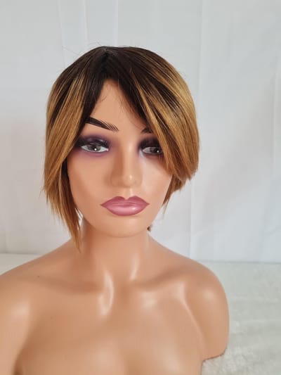 Braziliaanse Remy pruiken 12 inch - Zomer kleur 1B/30 steil pruik - 100% human hair none lace wigs
