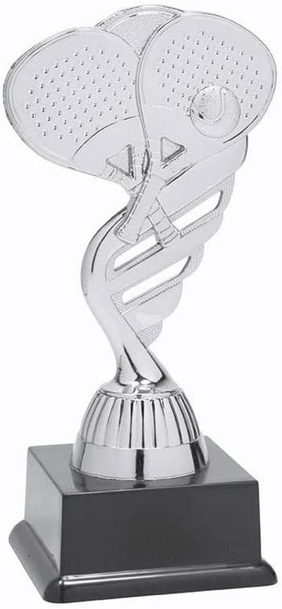 Trofee Padel - Sportprijs Winnaar - Speler Eer - Gratis Personaliseren - 18 cm - Zilver