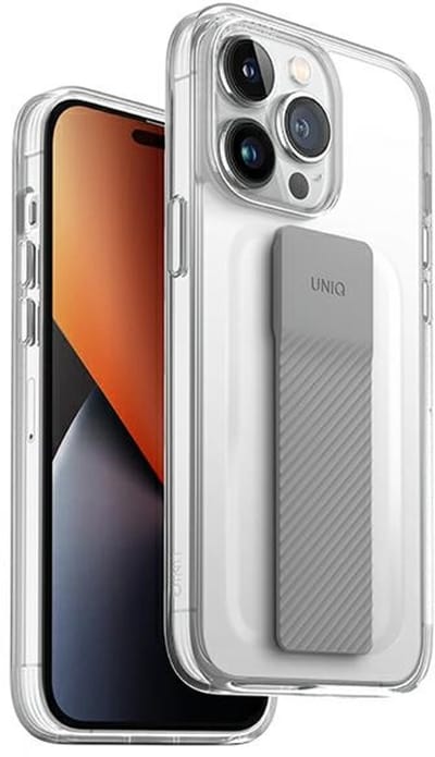 UNIQ Heldro Serie - Hoesje voor mobiele telefoon - iPhone 14 Pro Max - Transparant - Draadloos Opladen Compatibel