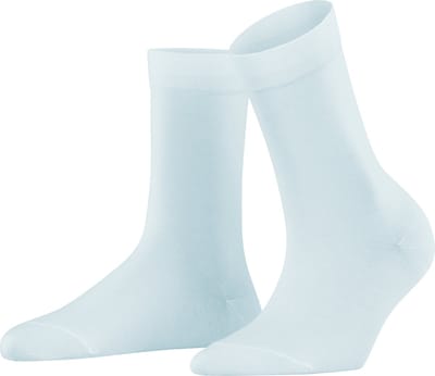 FALKE Cotton Touch eenkleurig katoen sokken dames blauw - maat 35-38