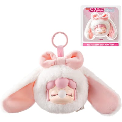 ROBOTIME Rolife Nanci Leuke Vriendjes Pluche Hanger Super Zacht Pluche Sleutelhanger Serie Hanger Stijl Verzamelsieraad Cadeau voor Meisjes white