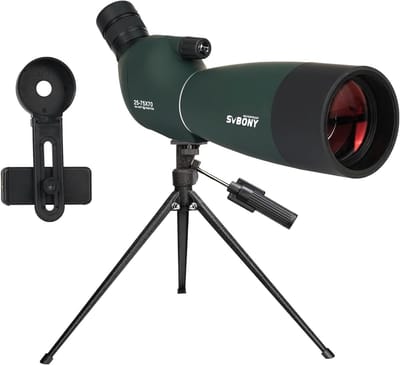 Spotting Scope 25–75x70mm – Doelkijker met Statief, Telefoonadapter en Tas – Voor Vogelspotten, Wildlife & Boogschieten